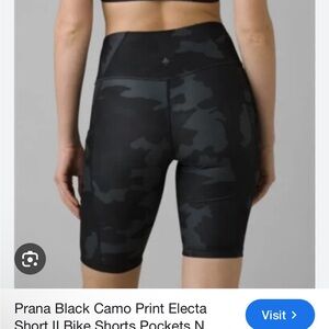 Prana Women's Electra Dark Camo Bike Shorts